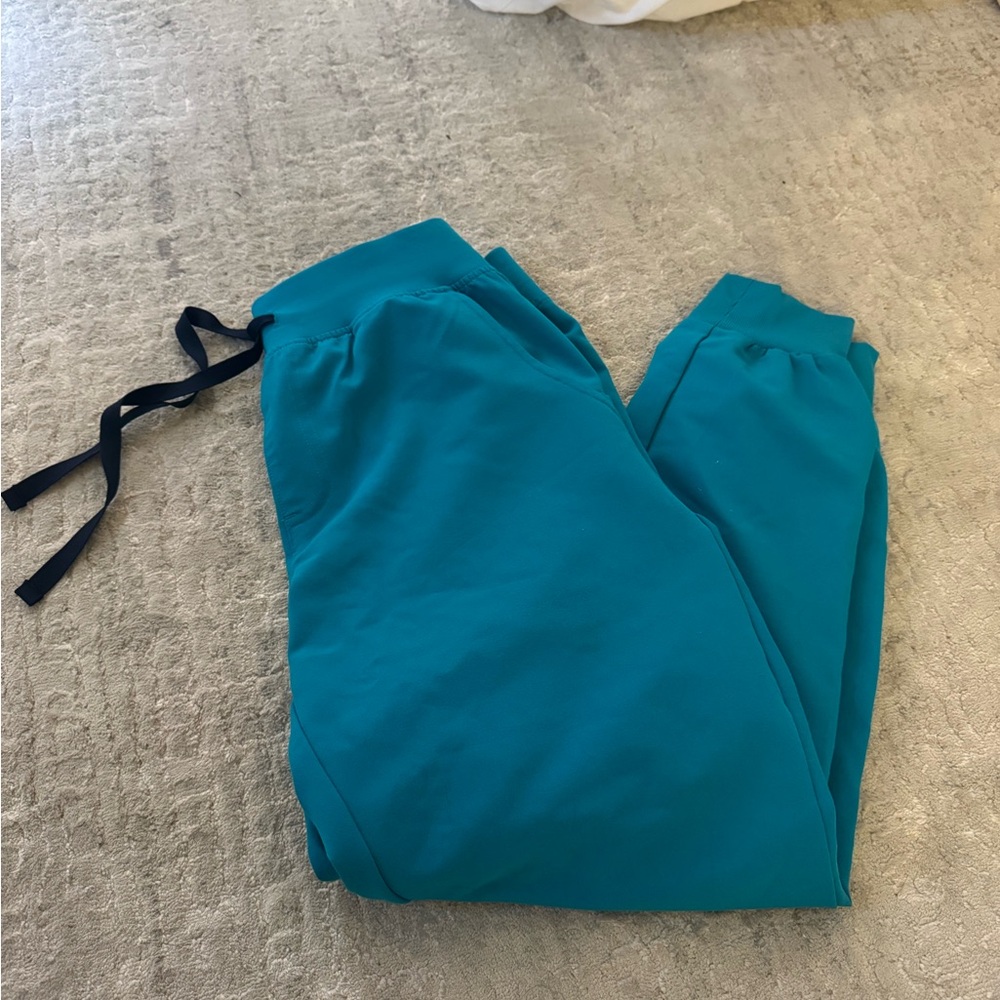 Petite Teal figs Jogger Scrub Pants